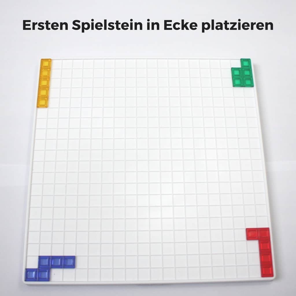 Ersten Stein in Ecke des Blokus Bretts platzieren