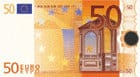 Position des Shortcodes auf einem 50 Euroschein